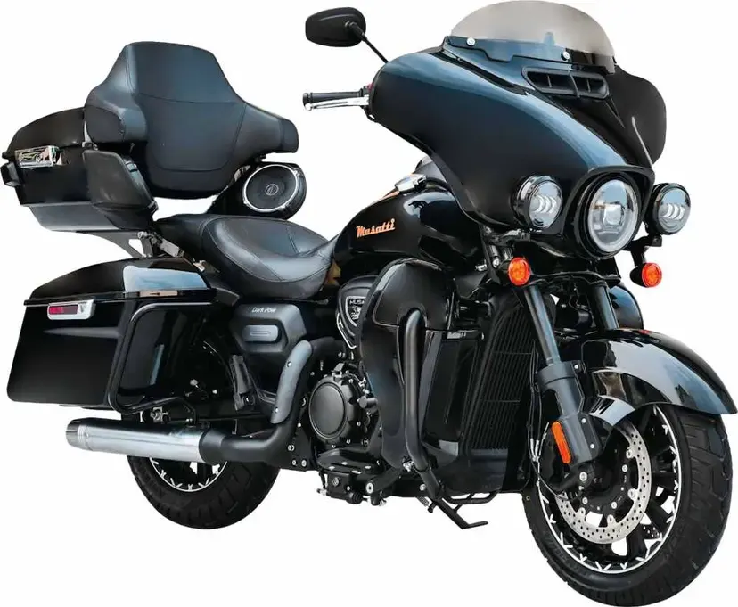 Musatti Dark Pow Pro chopper motosiklet, yandan görünüm
