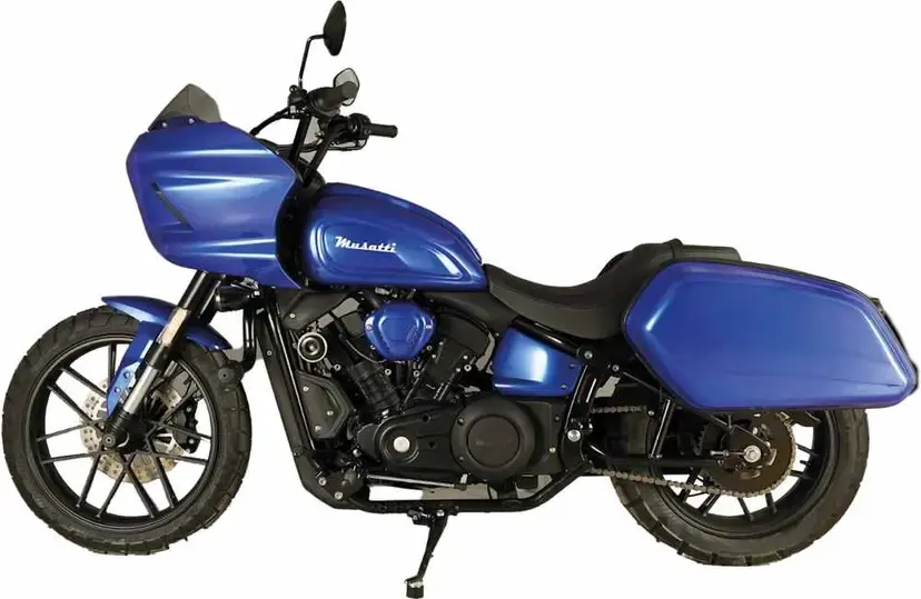 Musatti King Pow chopper motosiklet, yandan görünüm