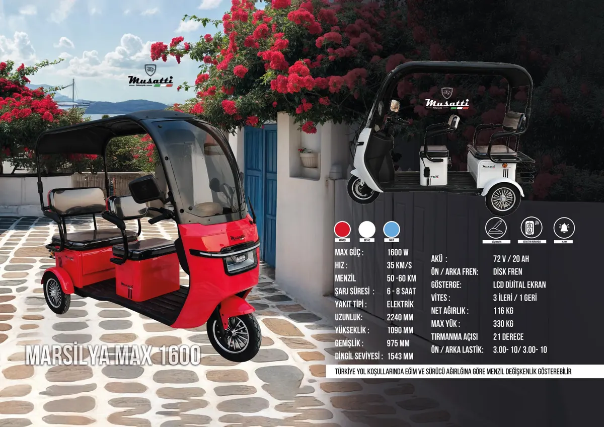 Musatti Marsilya Max 1600 teknik broşürü