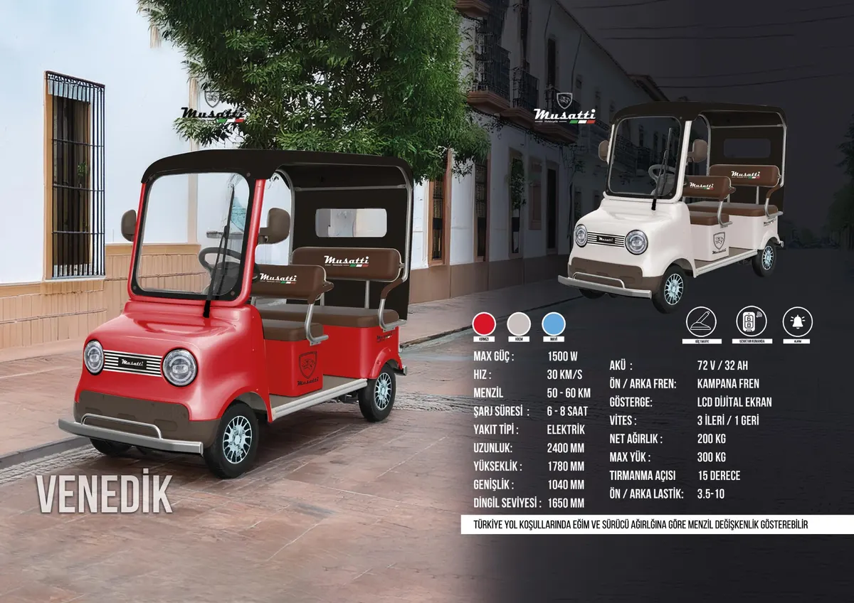 Musatti Venedik teknik broşürü