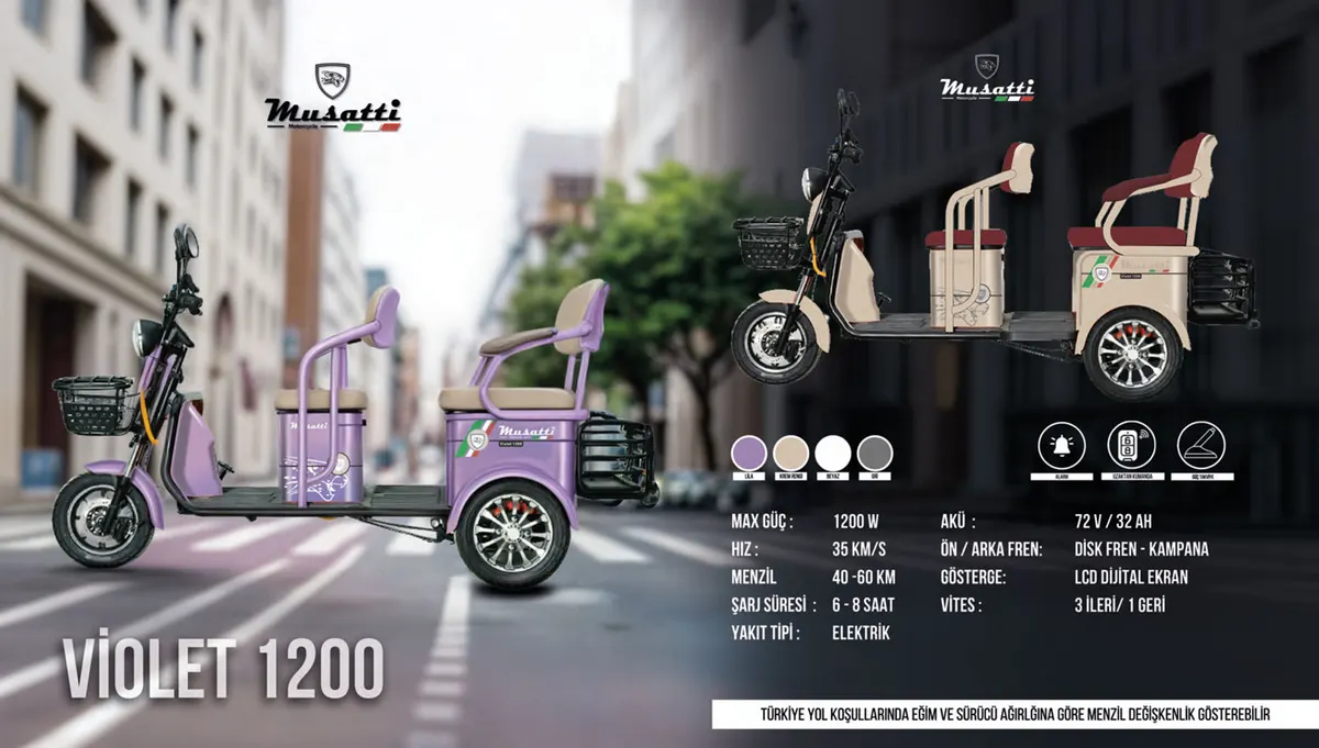 Musatti Violet 1200 teknik broşürü